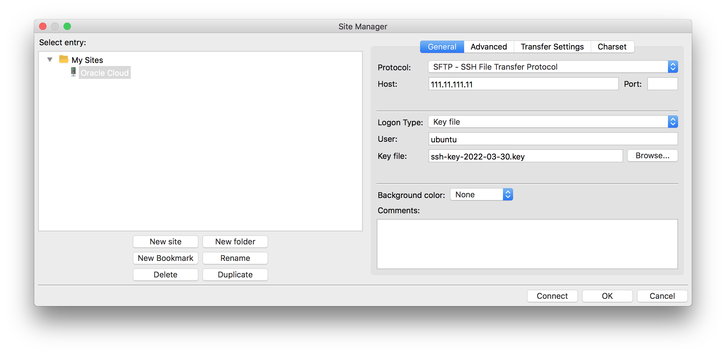 filezilla SSH 설정으로 서버 접속하기
